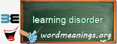 WordMeaning blackboard for learning disorder